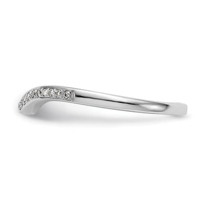 14K Weißgold Ehering mit natürlichen Diamanten