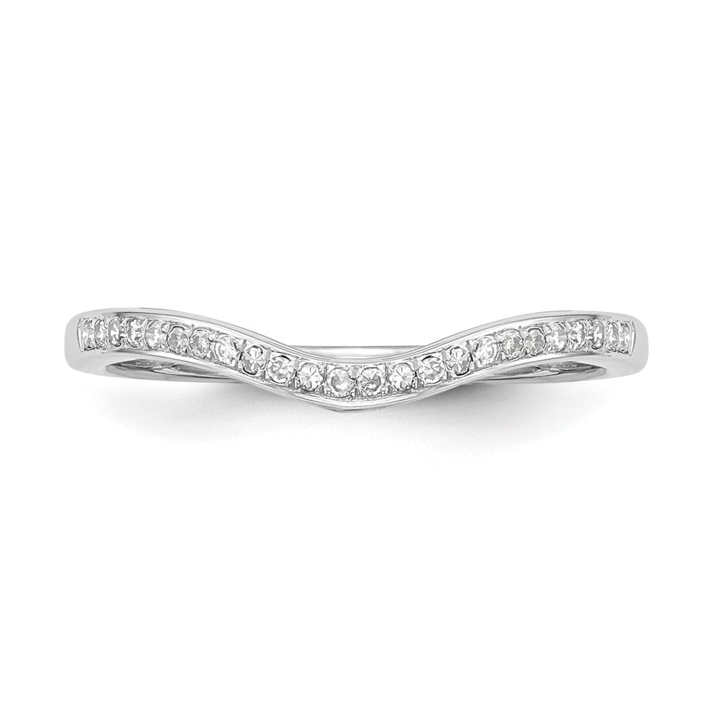 14K Weißgold Ehering mit natürlichen Diamanten