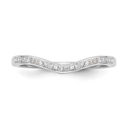 14K Weißgold Ehering mit natürlichen Diamanten