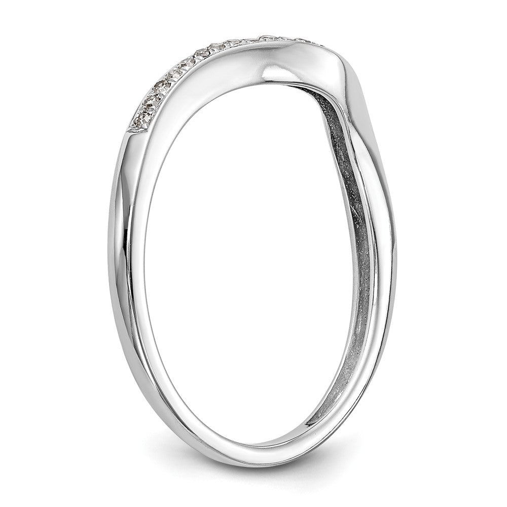 14K Weißgold Ehering mit natürlichen Diamanten