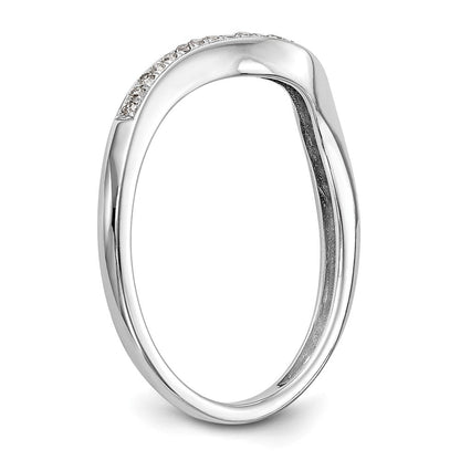 14K Weißgold Ehering mit natürlichen Diamanten