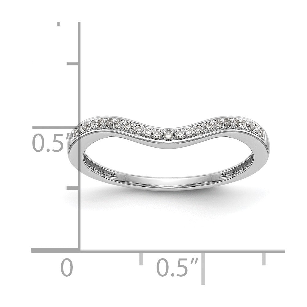 14K Weißgold Ehering mit natürlichen Diamanten