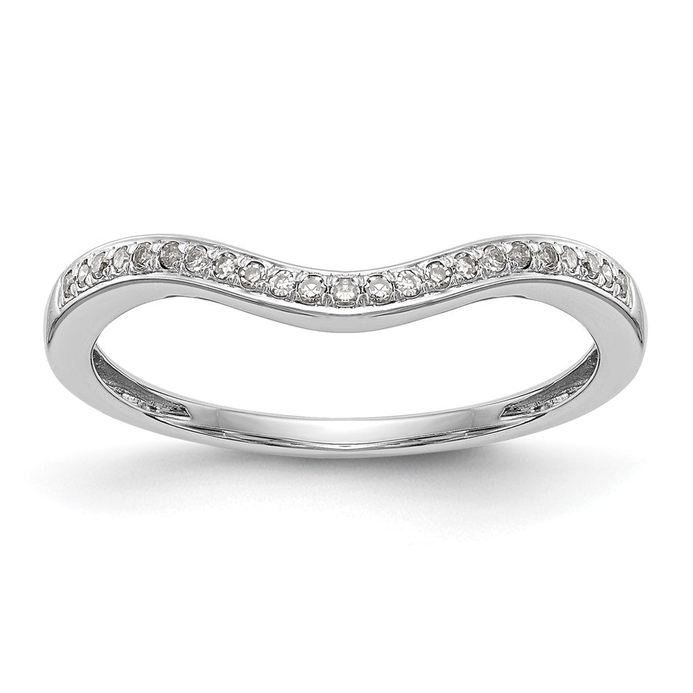 14K Weißgold Ehering mit natürlichen Diamanten