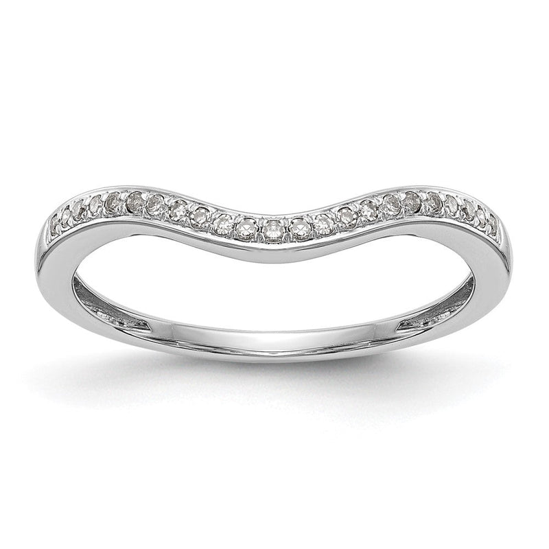 14K Weißgold Ehering mit natürlichen Diamanten