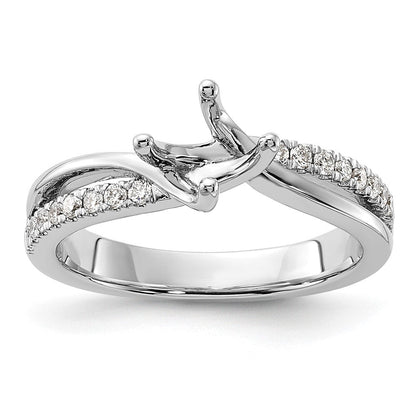 14K Weißgold Verlobungsring mit 0,43 ct. Diamant im Rundschliff, VS/SI+ G+, aus dem Labor gezüchtet