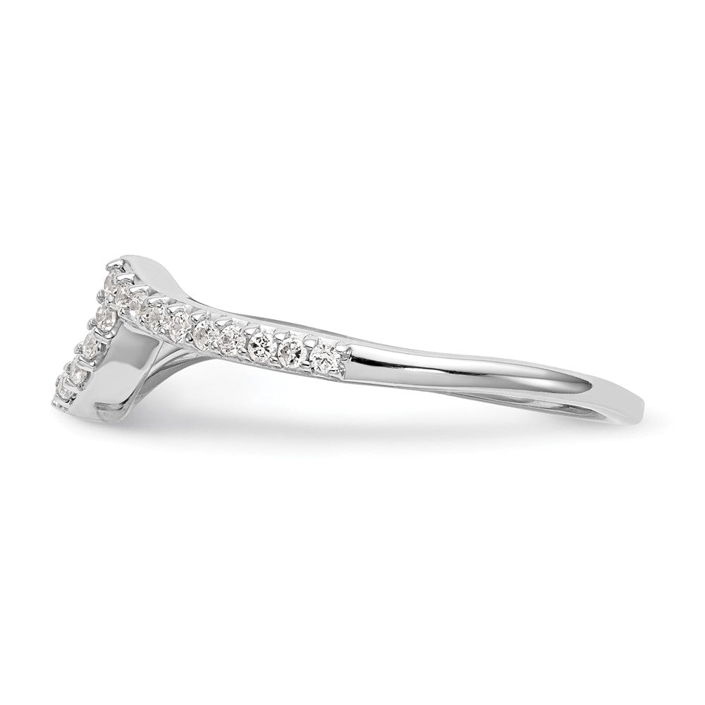 14K Weißgold Ehering mit natürlichen Diamanten