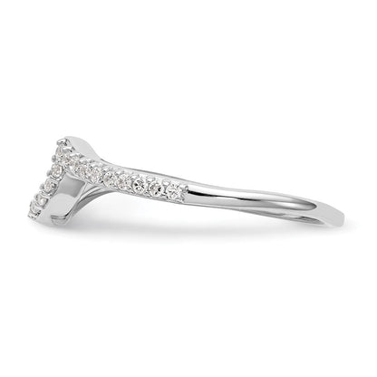 14K Weißgold Ehering mit natürlichen Diamanten