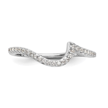 14K Weißgold Ehering mit natürlichen Diamanten