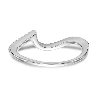 14K Weißgold Ehering mit natürlichen Diamanten