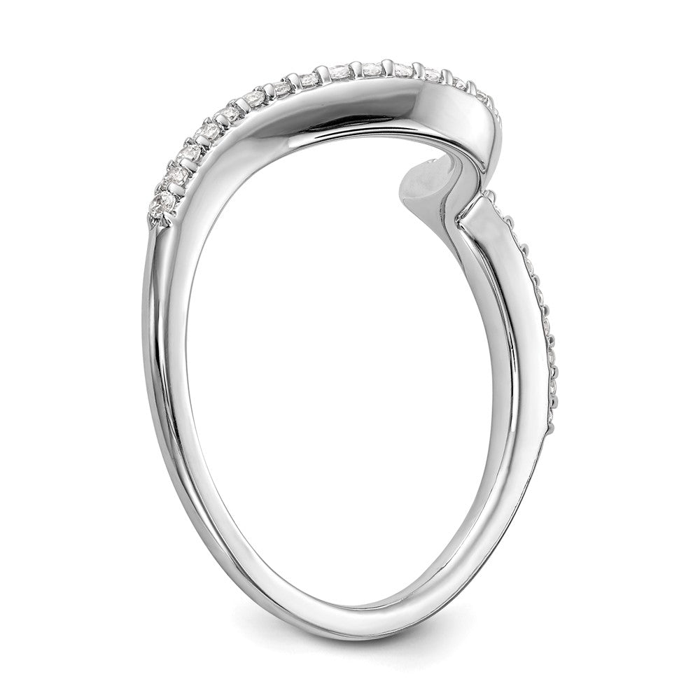 14K Weißgold Ehering mit natürlichen Diamanten