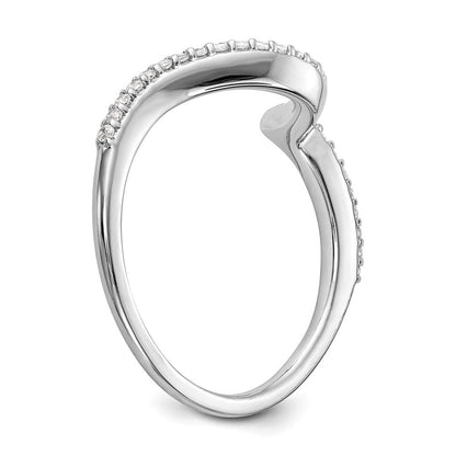 14K Weißgold Ehering mit natürlichen Diamanten