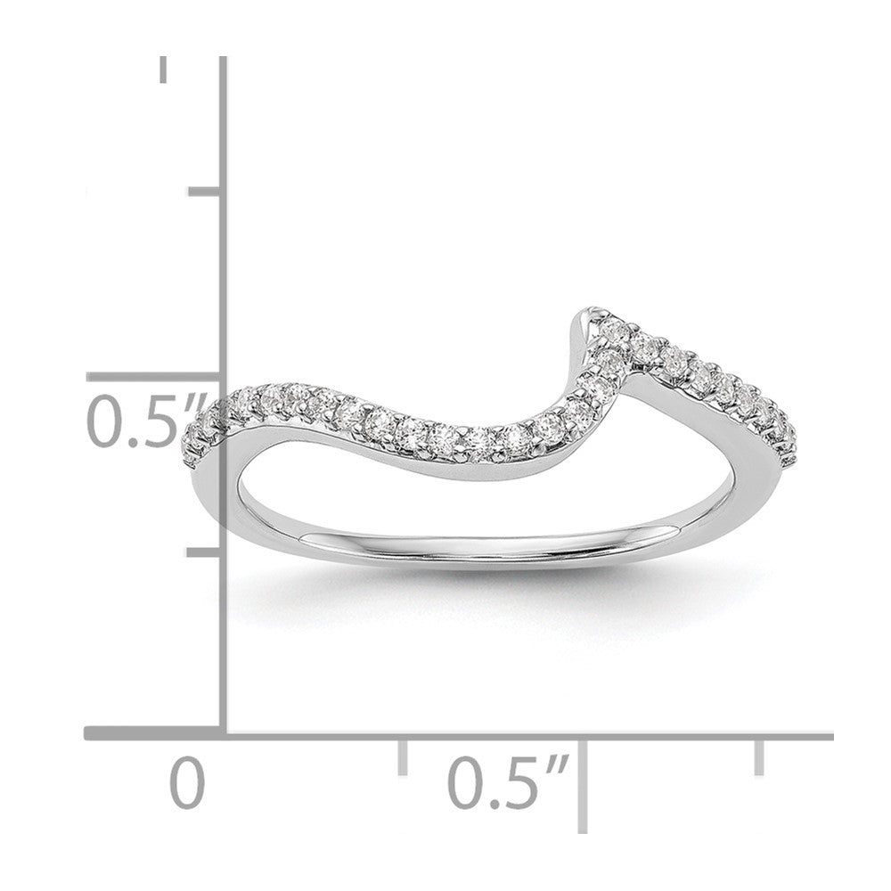14K Weißgold Ehering mit natürlichen Diamanten