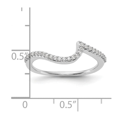 14K Weißgold Ehering mit natürlichen Diamanten