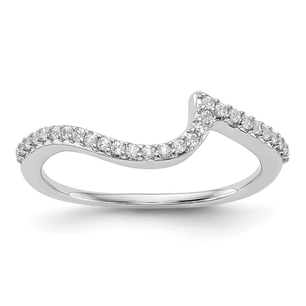 14K Weißgold Ehering mit natürlichen Diamanten