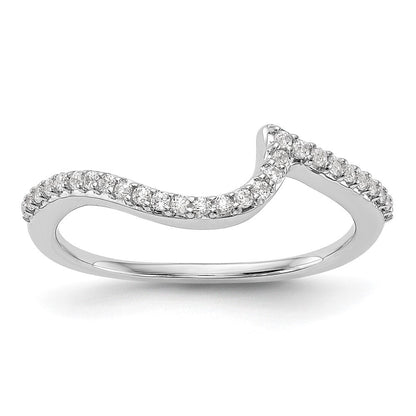14K Weißgold Ehering mit natürlichen Diamanten