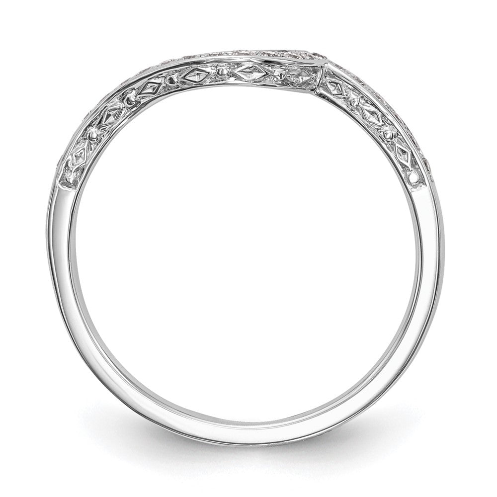 14K Weißgold Ehering mit natürlichen Diamanten