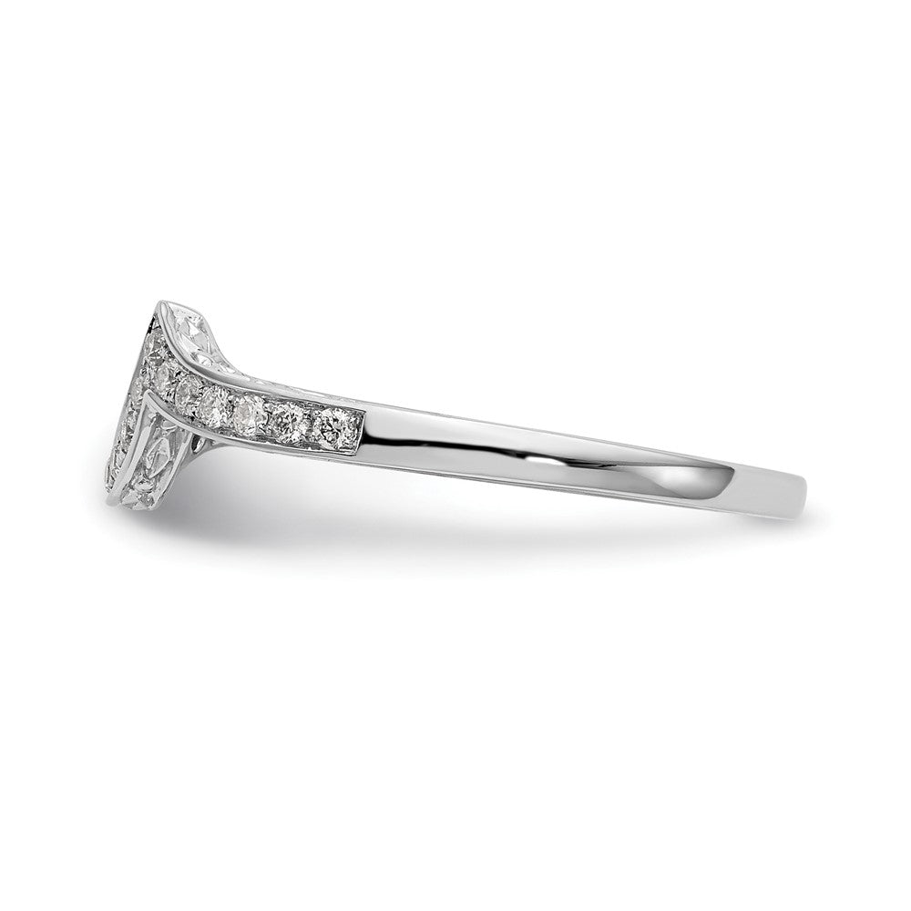 14K Weißgold Ehering mit natürlichen Diamanten