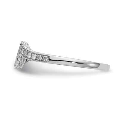 14K Weißgold Ehering mit natürlichen Diamanten