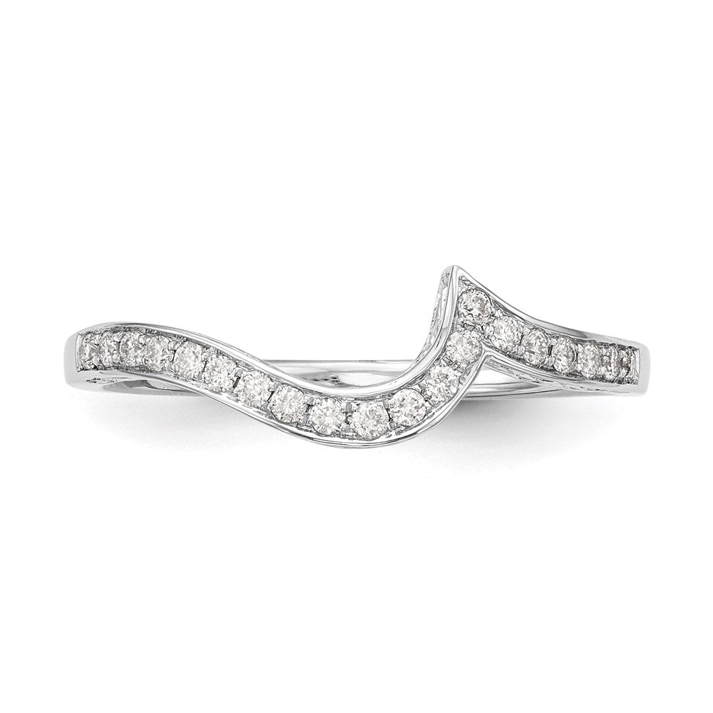 14K Weißgold Ehering mit natürlichen Diamanten
