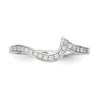 14K Weißgold Ehering mit natürlichen Diamanten