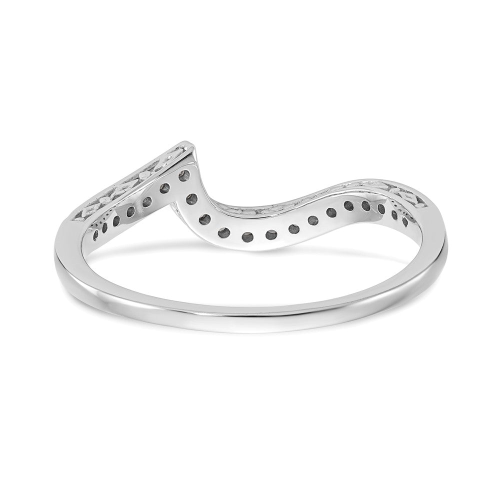 14K Weißgold Ehering mit natürlichen Diamanten