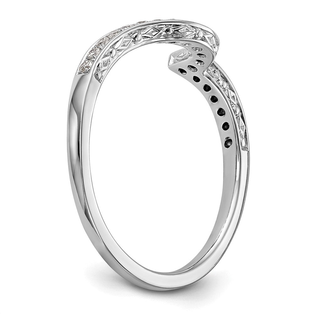 14K Weißgold Ehering mit natürlichen Diamanten