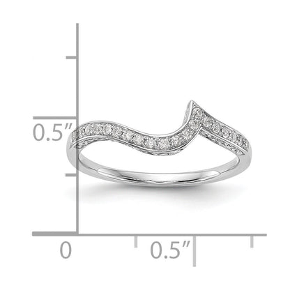 14K Weißgold Ehering mit natürlichen Diamanten