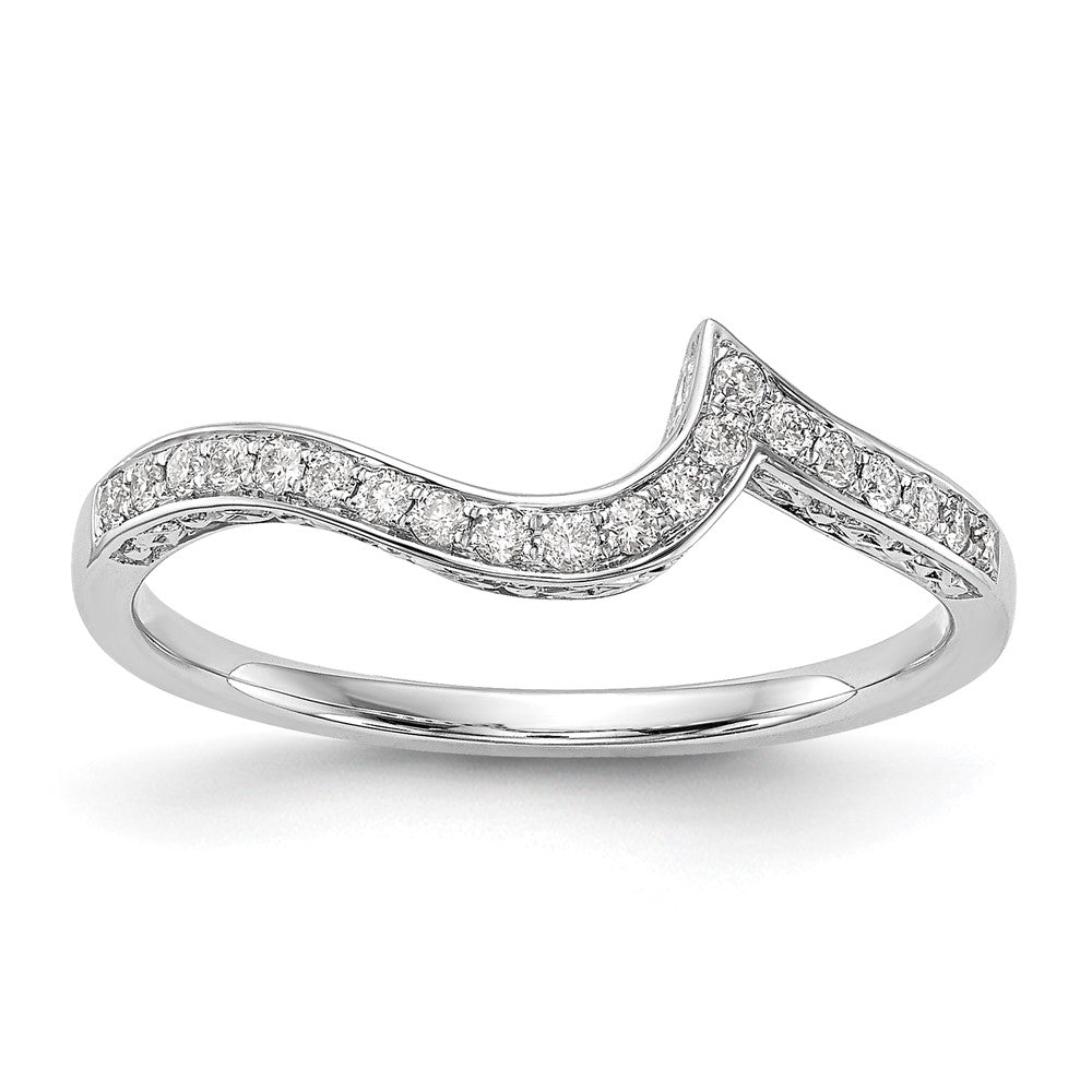 14K Weißgold Ehering mit natürlichen Diamanten