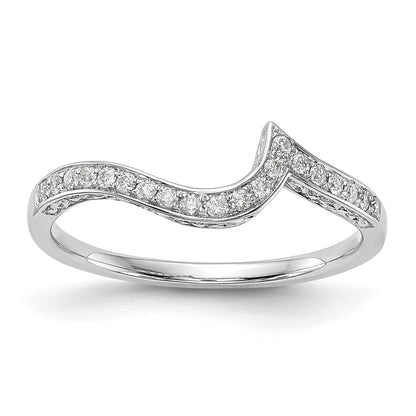 14K Weißgold Ehering mit natürlichen Diamanten