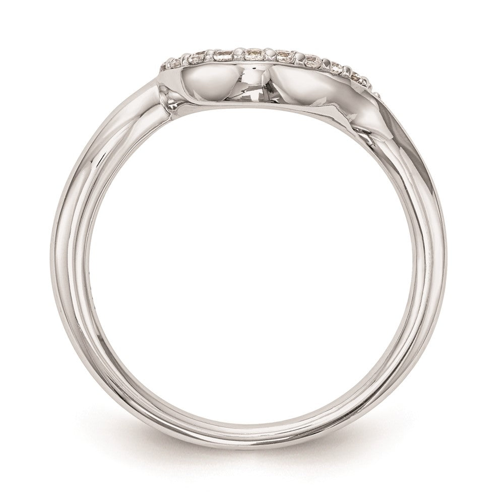 14K Weißgold Ehering mit natürlichen Diamanten