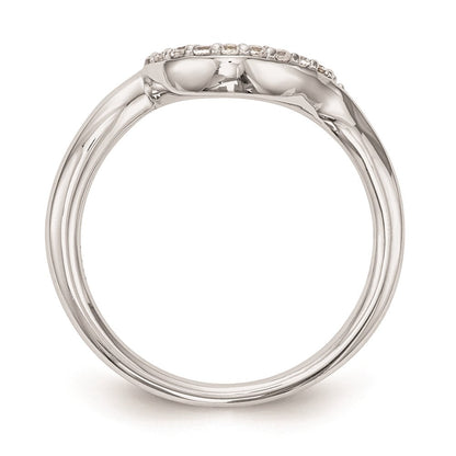 14K Weißgold Ehering mit natürlichen Diamanten