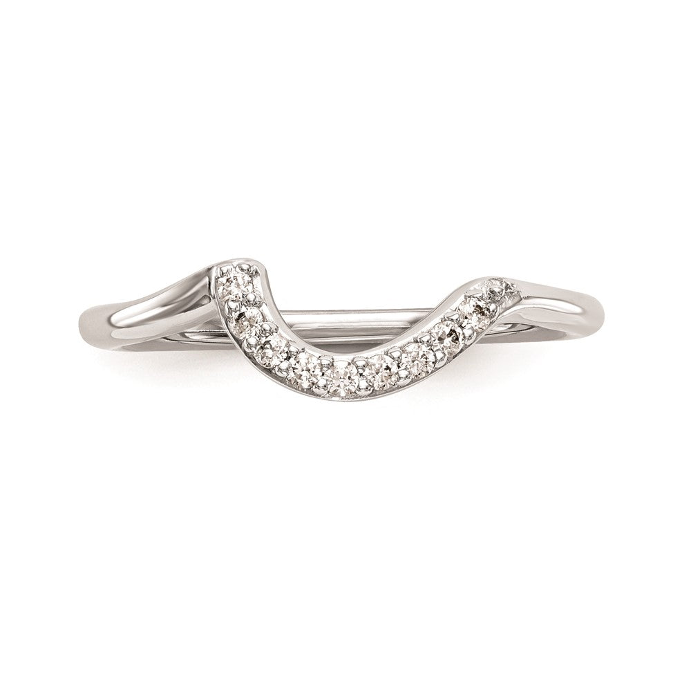 14K Weißgold Ehering mit natürlichen Diamanten
