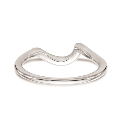14K Weißgold Ehering mit natürlichen Diamanten