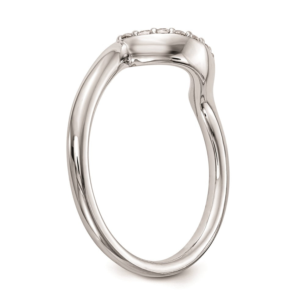 14K Weißgold Ehering mit natürlichen Diamanten