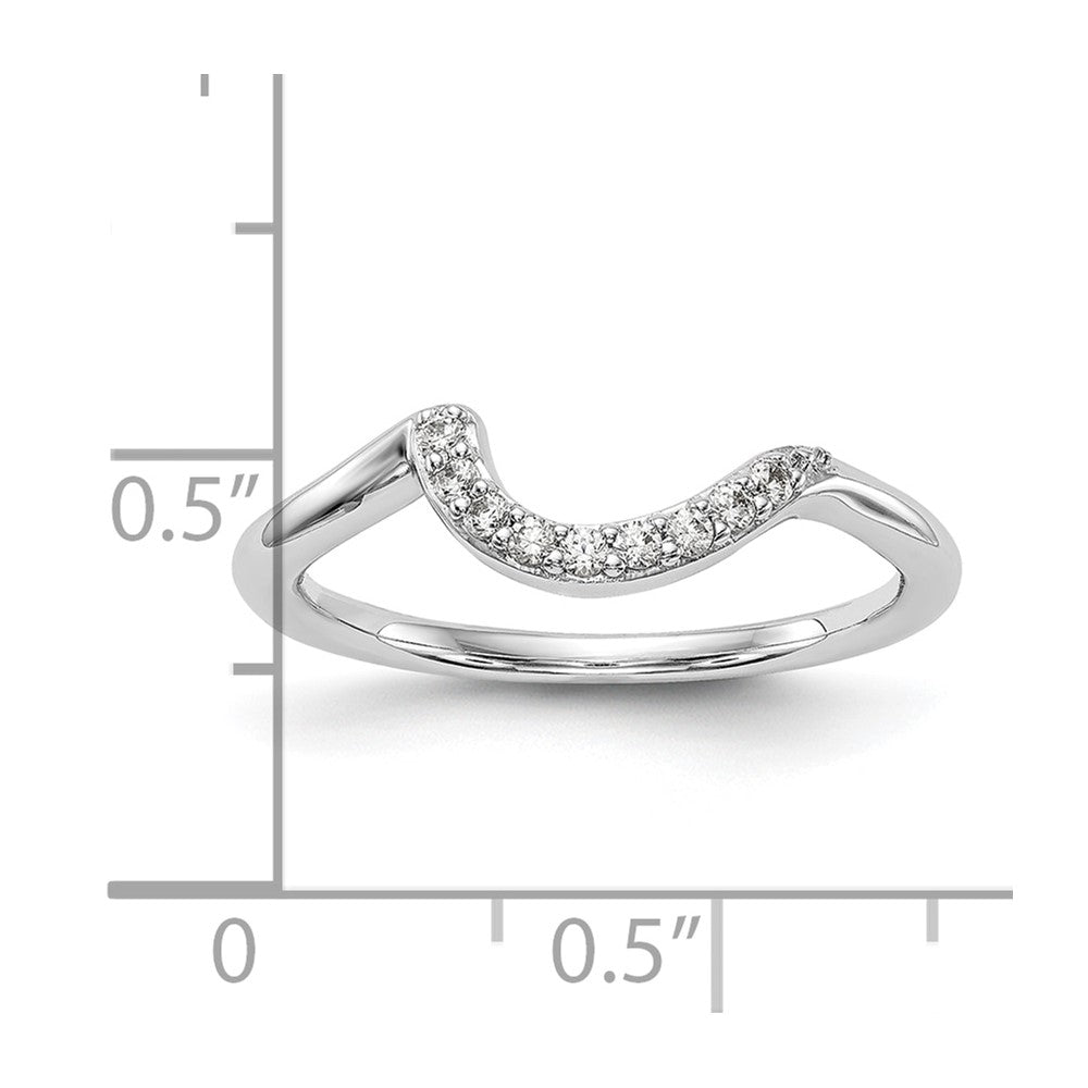 14K Weißgold Ehering mit natürlichen Diamanten