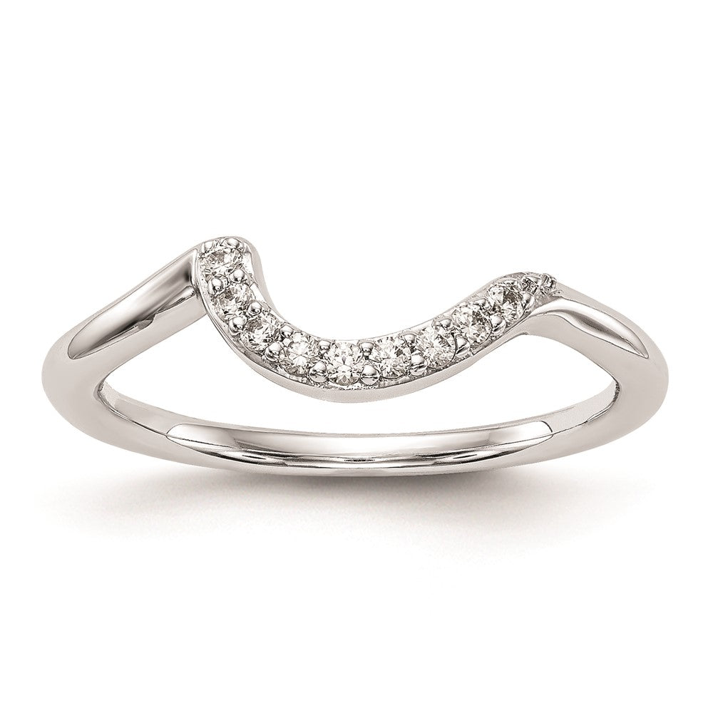 14K Weißgold Ehering mit natürlichen Diamanten