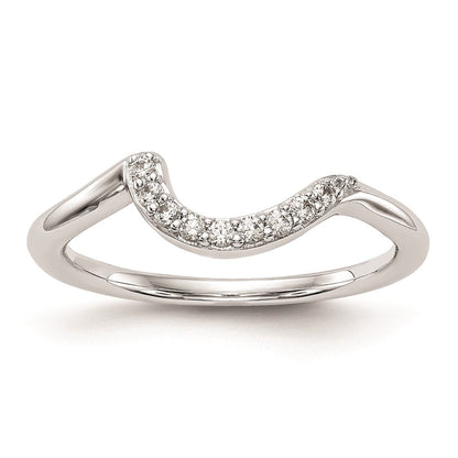 14K Weißgold Ehering mit natürlichen Diamanten