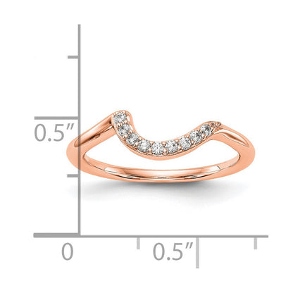14K Roségold Diamant Ehering