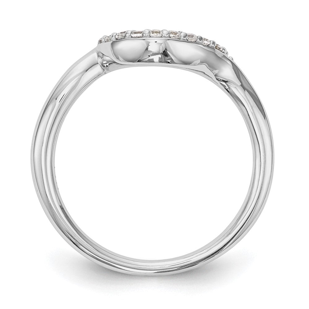 14K Weißgold Ehering mit 0,10 ct. Labor-Diamanten, VS/SI+ G+