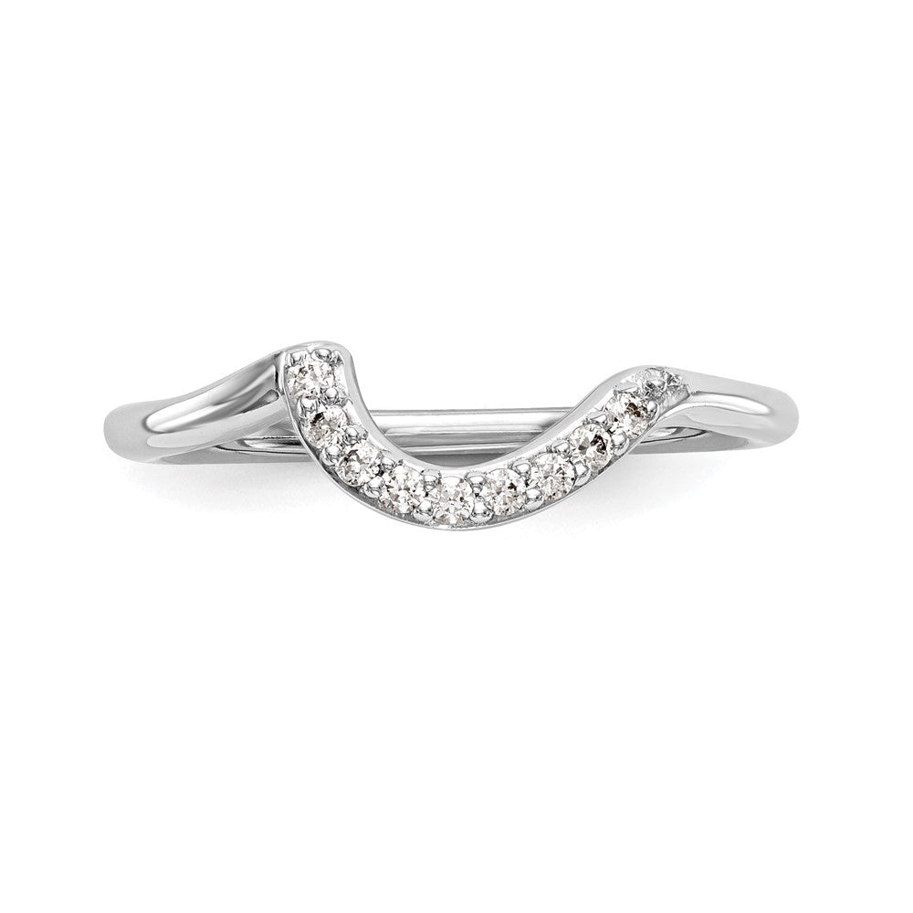 14K Weißgold Ehering mit 0,10 ct. Labor-Diamanten, VS/SI+ G+