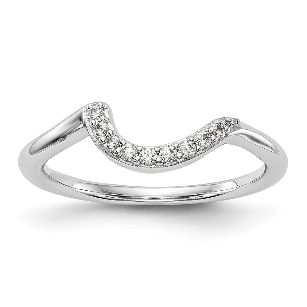 14K Weißgold Ehering mit 0,10 ct. Labor-Diamanten, VS/SI+ G+