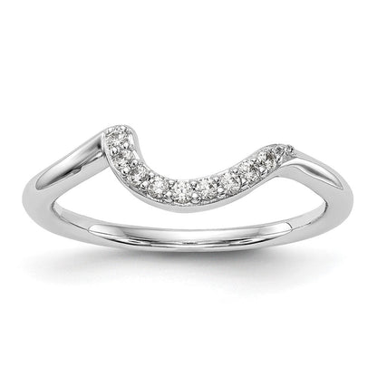 14K Weißgold Ehering mit 0,10 ct. Labor-Diamanten, VS/SI+ G+