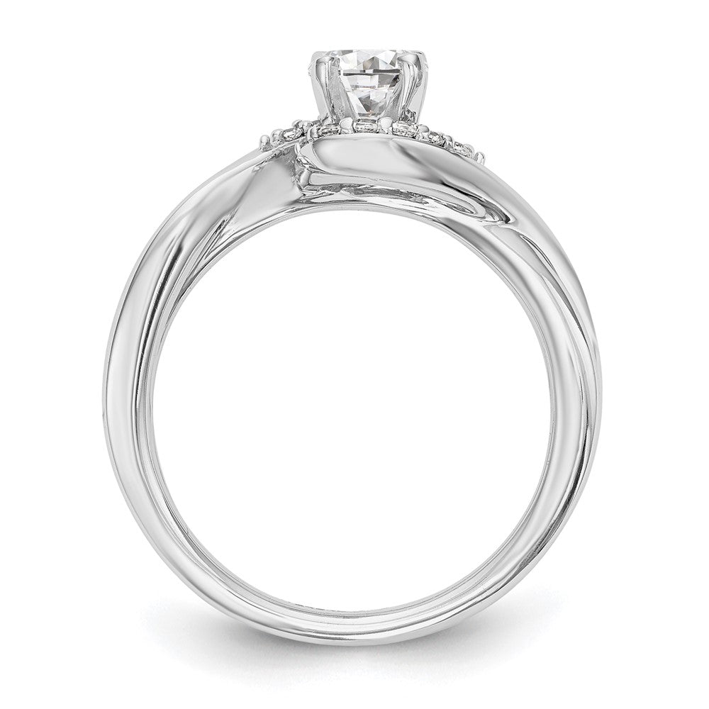 14K Weißgold 0,10 ct. Labor gezüchteter Diamant VS/SI+ G+ Semi-Mount Krappenfassung Verlobungsring