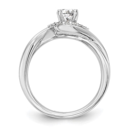 14K Weißgold 0,10 ct. Labor gezüchteter Diamant VS/SI+ G+ Semi-Mount Krappenfassung Verlobungsring
