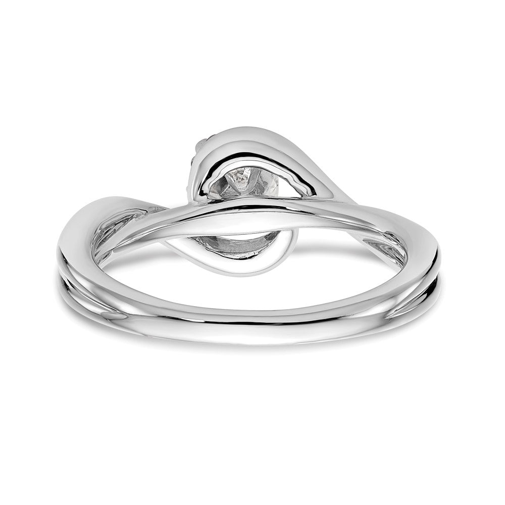 14K Weißgold 0,10 ct. Labor gezüchteter Diamant VS/SI+ G+ Semi-Mount Krappenfassung Verlobungsring