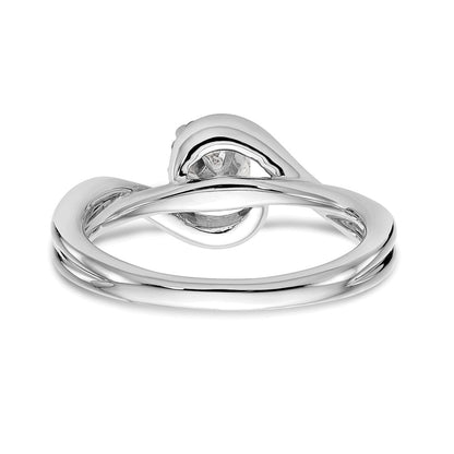 14K Weißgold 0,10 ct. Labor gezüchteter Diamant VS/SI+ G+ Semi-Mount Krappenfassung Verlobungsring