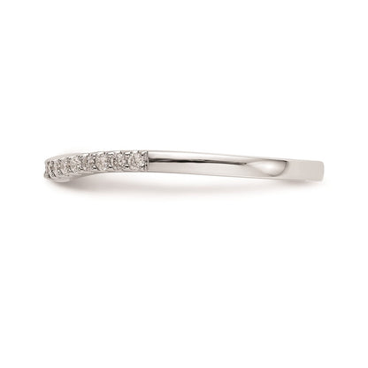 Trauring aus 14K Weißgold mit natürlichen Diamanten
