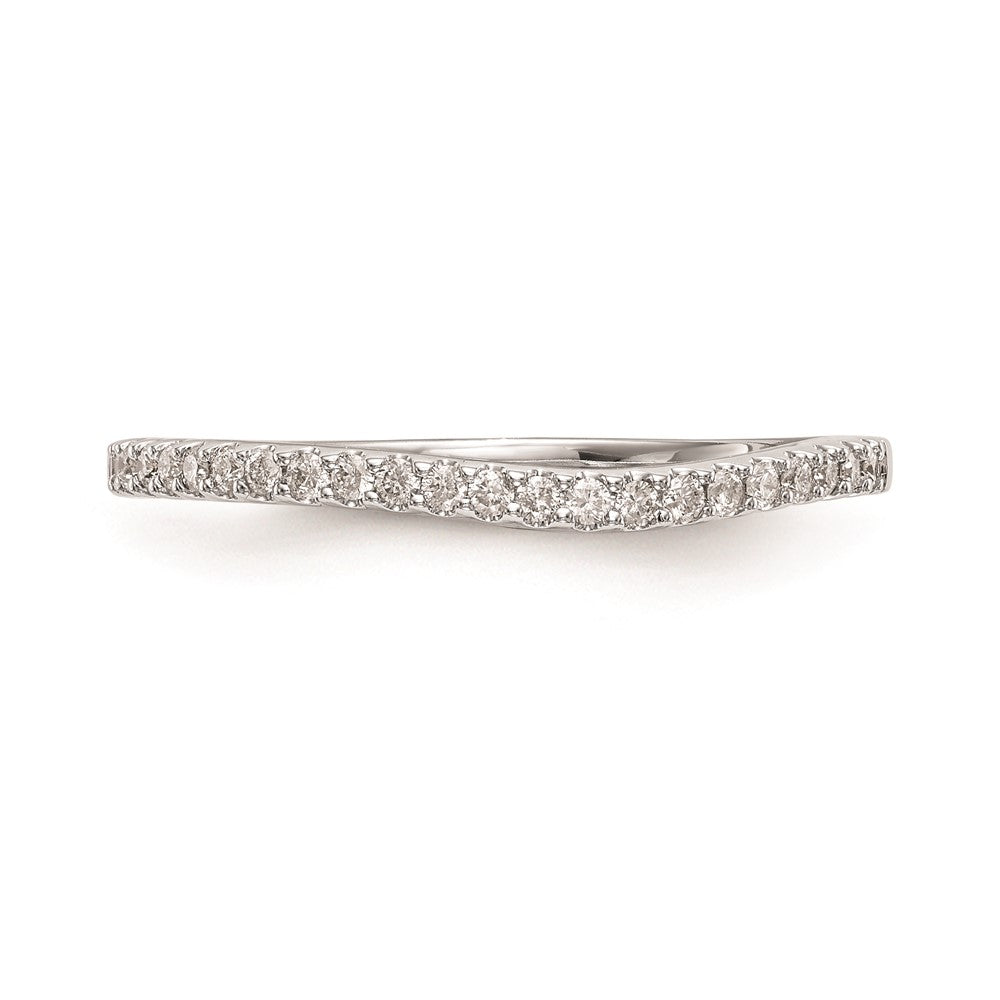 Trauring aus 14K Weißgold mit natürlichen Diamanten