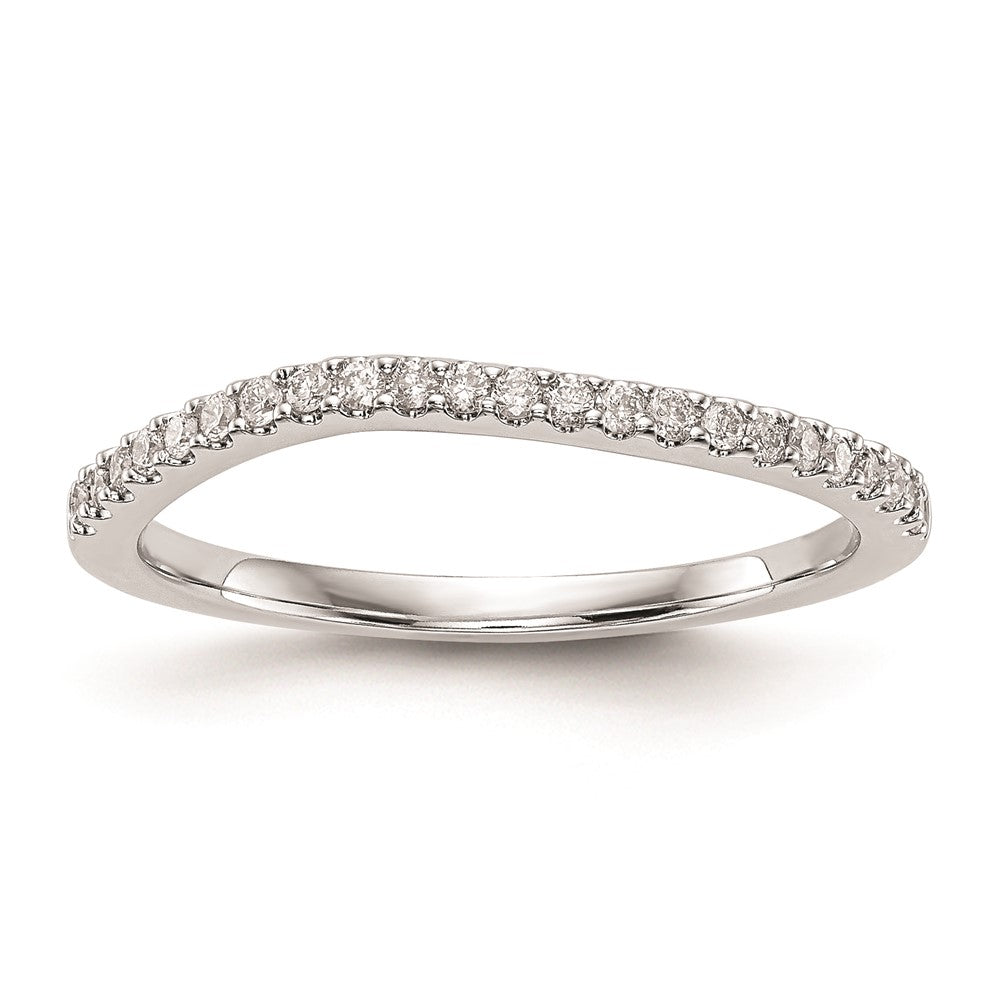 Trauring aus 14K Weißgold mit natürlichen Diamanten