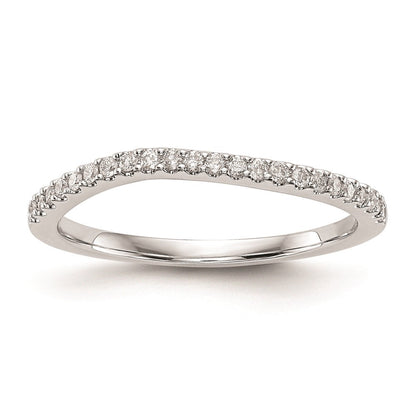Trauring aus 14K Weißgold mit natürlichen Diamanten